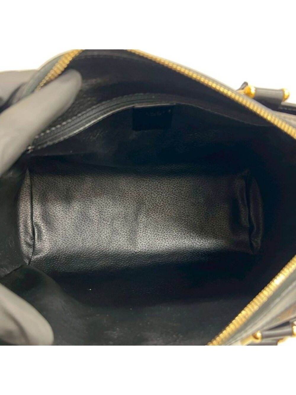 Celine Vintage Macadam Pattern Triomphe Logo Leather Handbag - Picture 9 of 10